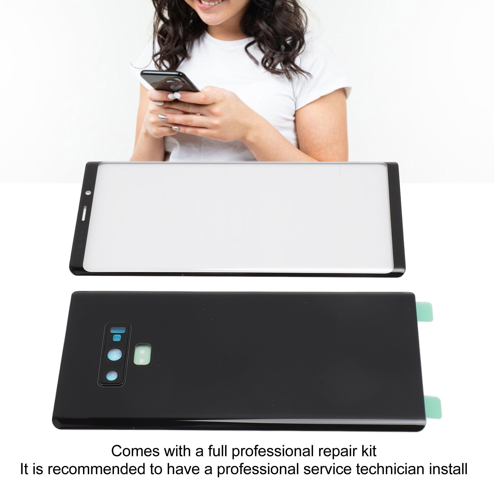 Back Glass Cover And Front Glass Outer Screen Replacement Kit With Camera Lens Tape Repair Tools For Galaxy Note 9